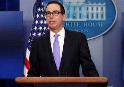 Treasury Secretary Steven Mnuchin speaks at a press briefing at the White House in Washington, U.S., February 14, 2017. (Photo: Reuters)