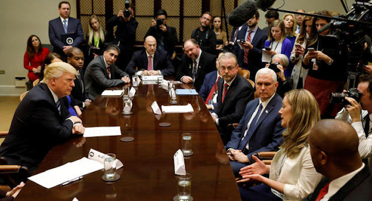 U.S. President Donald Trump listens during a meeting about healthcare at the White House in Washington, U.S., March 13, 2017. (Photo: Reuters)