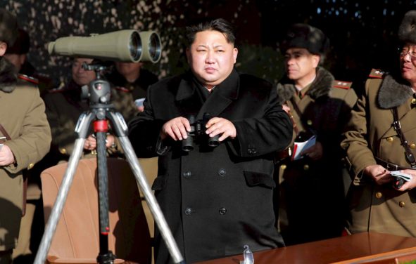 North Korean leader Kim Jong Un, center watches a firing contest of the KPA artillery units at undisclosed location in this photo released by North Korea's Korean Central News Agency (KCNA) in Pyongyang on January 5, 2016. (Photo: Reuters)