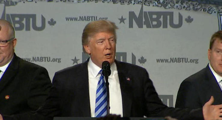 President Donald J. Trump addressed the North America's Building Trades Unions (NABTU) National Legislative Conference on Tuesday April 4, 2017.