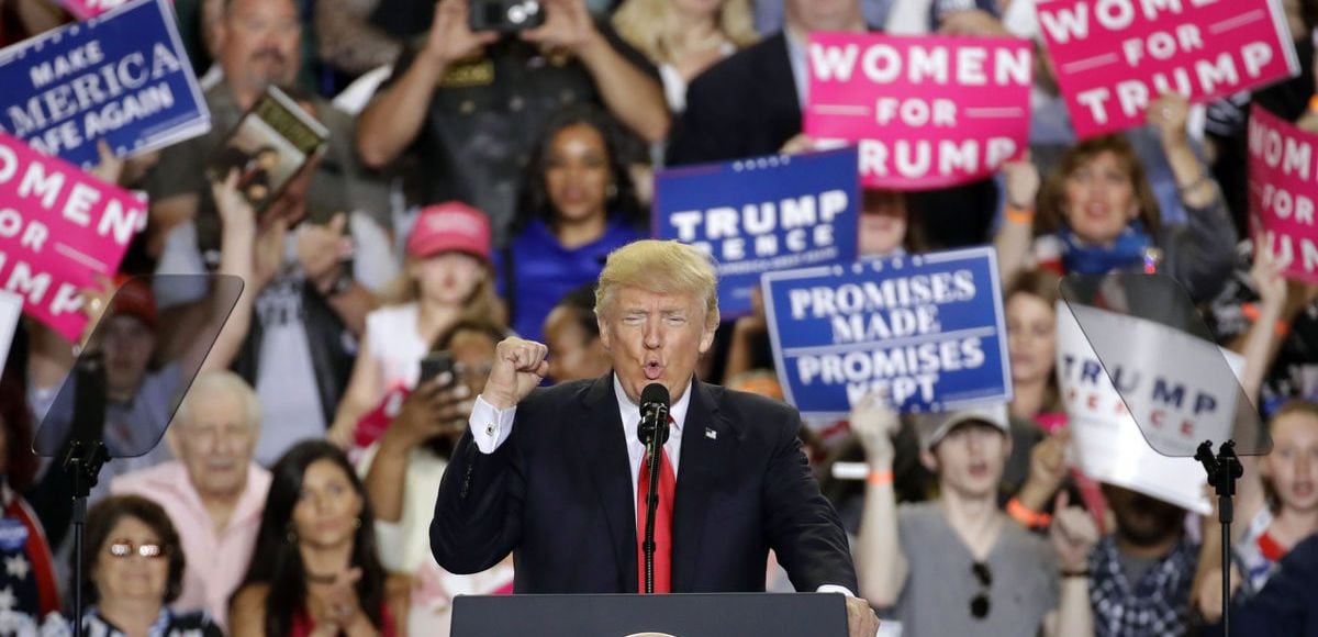President Donald J. Trump speaks to supporters at a rally in Harrisburg, Pennsylvania. (Photo: AP)