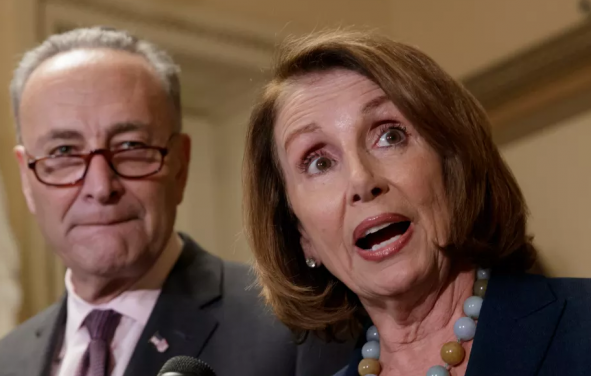 In this March 13, 2017, file photo, House Minority Leader Nancy Pelosi of Calif., accompanied by Senate Minority Leader Charles Schumer of N.Y., speaks to reporters on Capitol Hill in Washington. (Photo: AP)