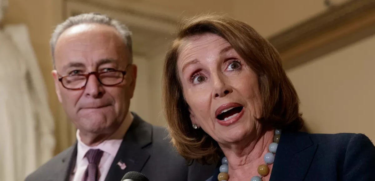 In this March 13, 2017, file photo, House Minority Leader Nancy Pelosi of Calif., accompanied by Senate Minority Leader Charles Schumer of N.Y., speaks to reporters on Capitol Hill in Washington. (Photo: AP)