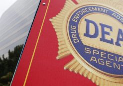 A sign with a DEA badge marks the entrance to the U.S. Drug Enforcement Administration (DEA) Museum in Arlington. (Photo: Reuters)