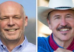Montana Republican candidate Greg Gianforte, left, and his Democratic challenger Rob Quist, right.