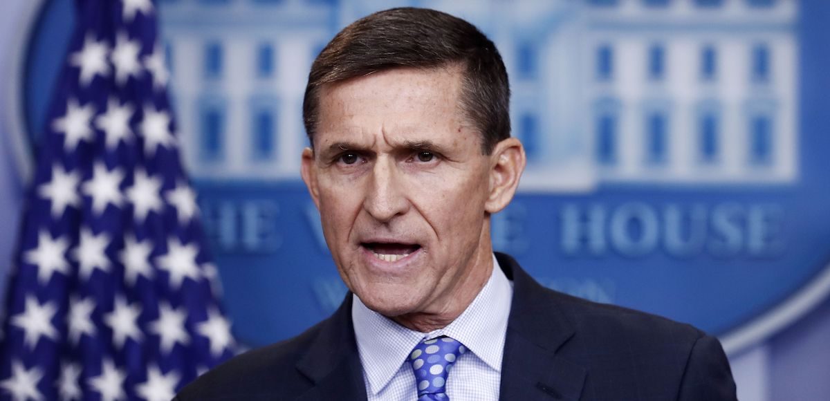 National Security Adviser Michael Flynn puts Iran 'on notice' during a press conference in response to a missile launch. (Photo: AP)