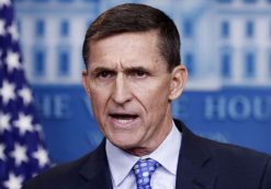 National Security Adviser Michael Flynn puts Iran 'on notice' during a press conference in response to a missile launch. (Photo: AP)