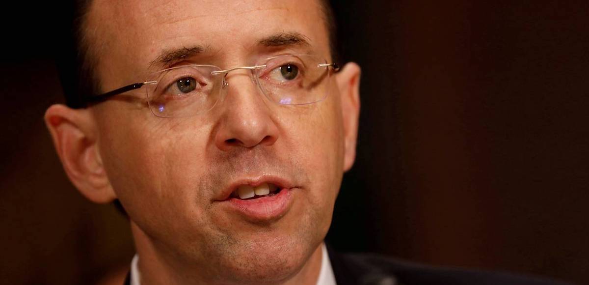 Rod Rosenstein, nominee to be Deputy Attorney General, testifies before the Senate Judiciary Committee on Capitol Hill in Washington March 7, 2017. (Photo: Reuters)