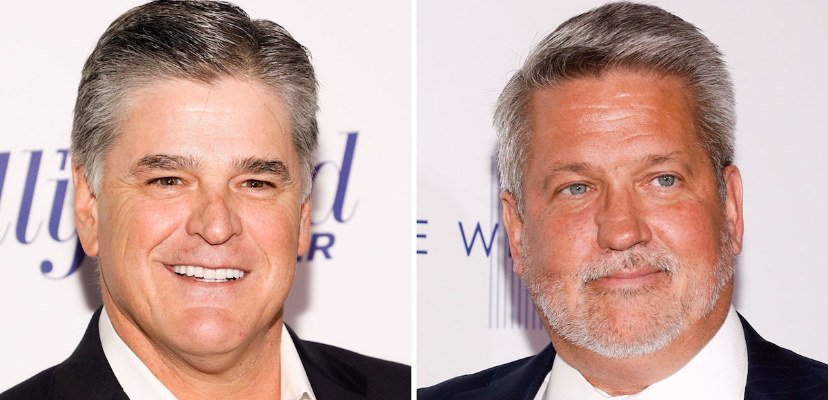 Sean Hannity, left, and Bill Shine, right, who had worked at Fox News for 20 years.