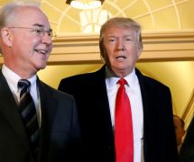 U.S. President Donald Trump (C) and Health and Human Services Secretary Tom Price (L) enter the U.S. Capitol in Washington, U.S., March 21, 2017. (Photo: Reuters)