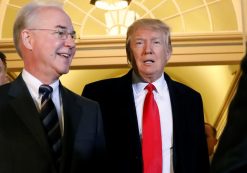 U.S. President Donald Trump (C) and Health and Human Services Secretary Tom Price (L) enter the U.S. Capitol in Washington, U.S., March 21, 2017. (Photo: Reuters)