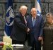 U.S. President Donald Trump (2nd L) shakes hands, after signing the guest book, with Israeli President Reuven Rivlin (2nd R) with his wife Nechama Reuven (R) and first lady Melania Trump (L), in Jerusalem May 22, 2017. (Photo: Reuters)