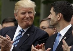 President Donald J. Trump and House Speaker Paul Ryan., R-Wis., in the Rose Garden at the White House in Washington, Thursday, May 4, 2017, after Republicans in the House passed through the ObamaCare repeal bill, the American Health Care Act (AHCA). (Photo: AP)