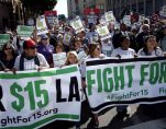 Fast-food workers and their supporters join a nationwide protest for higher wages and union rights in Los Angeles, California, United States, in this file photo taken November 10, 2015. (Photo: Reuters)