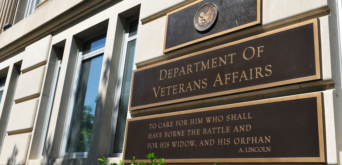 This May 19, 2014 photo shows a a sign in front of the Veterans Affairs building in Washington, DC. (Photo: Reuters)