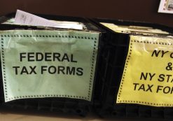 FILE PHOTO - Crates filled with 2011 tax forms are seen at the 96th Street Public Library in New York April 17, 2012. (Photo: Reuters)