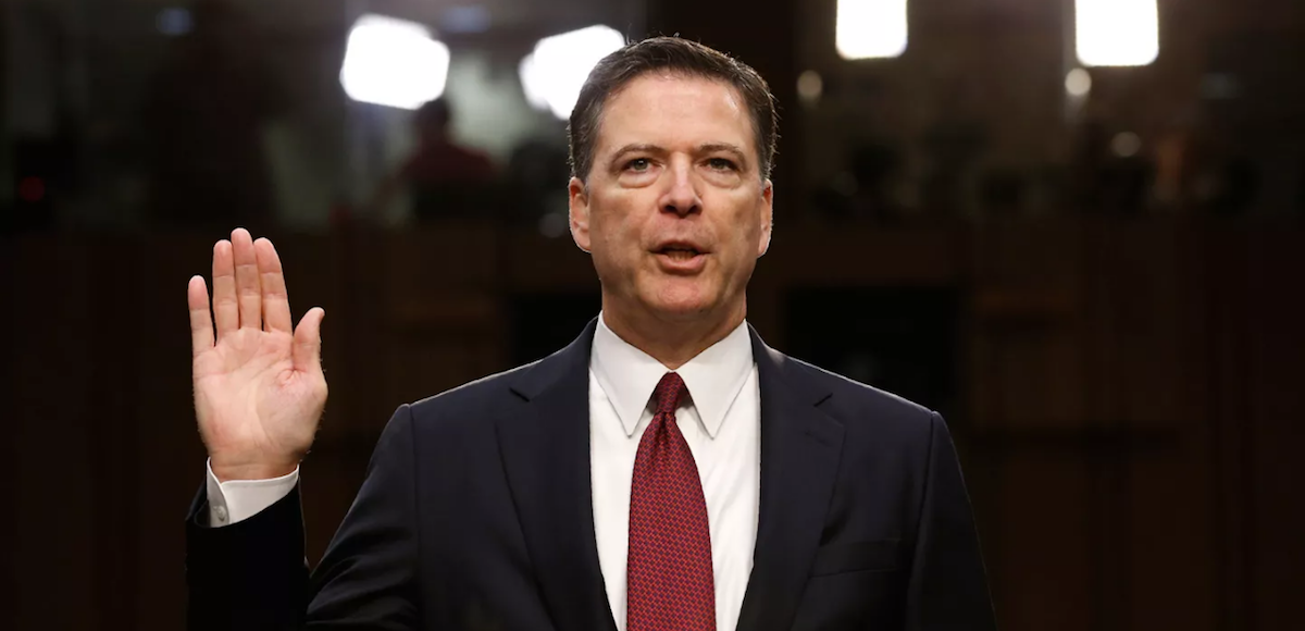 Former FBI director James Comey is sworn in prior to testifying before the Senate Intelligence Committee on June 8, 2017. (Photo: Reuters)