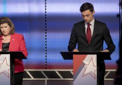 Candidates in Georgia's 6th Congressional District race Republican Karen Handel, left, and Democrat Jon Ossoff prepare to debate Tuesday, June 6, 2017, in Atlanta. The two meet in a June 20 special election. (Photo: AP)