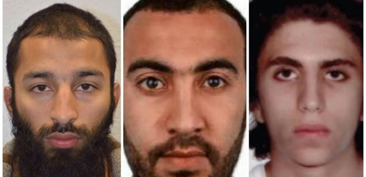 London attackers were identified as Khuram Shazad Butt, left, Rachid Redouane and Youssef Zaghba.