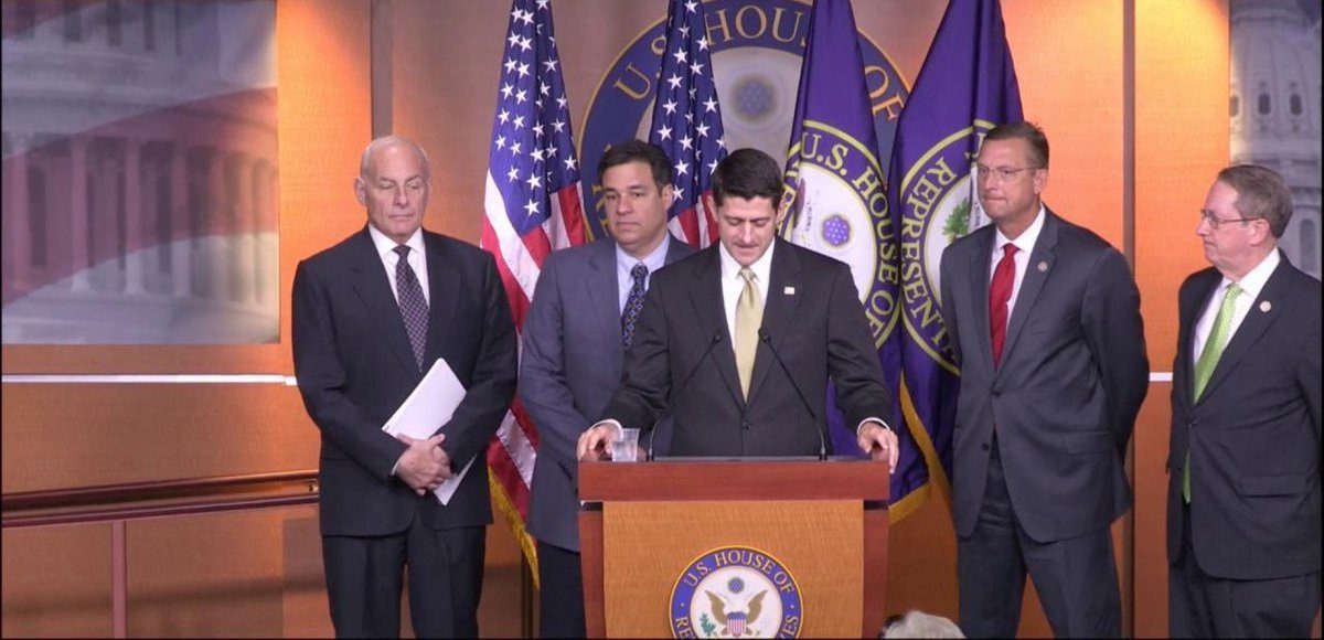 Speaker Paul Ryan, R-Wis., and House Republicans hold a press conference on Kate's Law and the No Sanctuary for Criminals Act. (Photo: People's Pundit Daily)