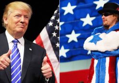 Donald Trump, left, and Kid Rock, right. (Photos: AP)