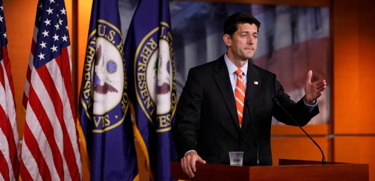 Paul Ryan takes questions about the Senate health care bill during his weekly press conference on Capitol Hill in Washington, U.S., July 13, 2017. (Photo: Reuters)