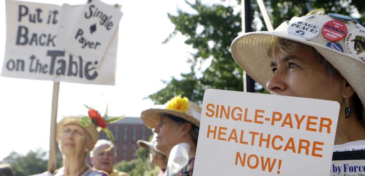Supporters of a single payer health system rally outside the White House in September of 2009. (Photo: AP)