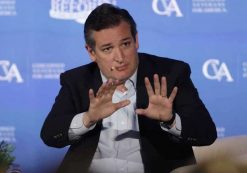 Sen. Ted Cruz, R-Texas, answers a question about health care as he holds a town hall meeting, Thursday, July 6, 2017, in Austin, Texas. (Photo: AP)