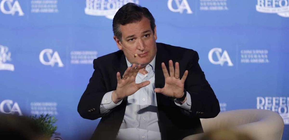 Sen. Ted Cruz, R-Texas, answers a question about health care as he holds a town hall meeting, Thursday, July 6, 2017, in Austin, Texas. (Photo: AP)