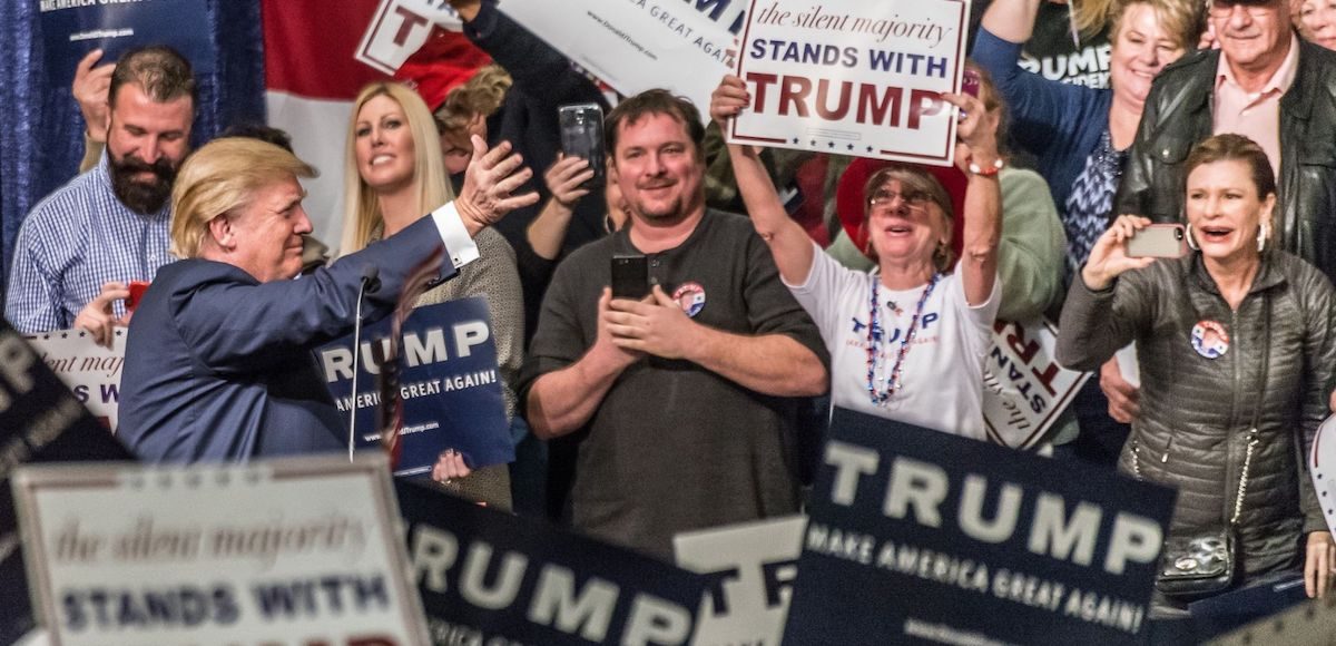 Donald Trump holds a rally in West Virginia.