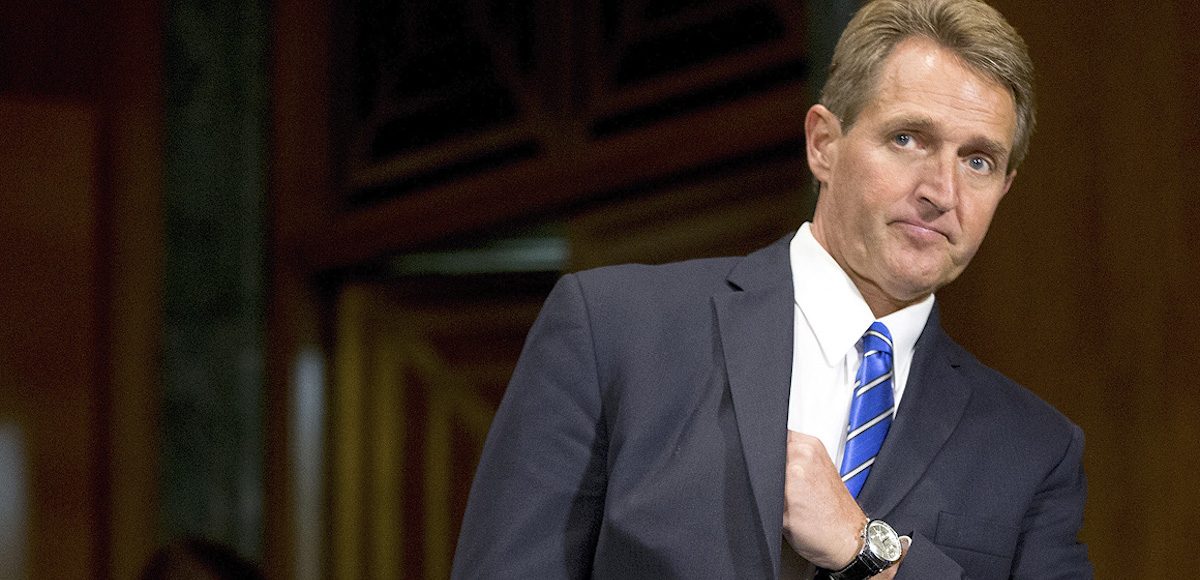 Sen. Jeff Flake, R-Ariz., on Capitol Hill in Washington on March 9, 2016. (Photo: AP)