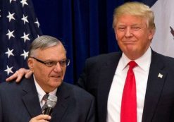 Then Republican presidential candidate Donald Trump, left, is joined by Sheriff Joe Arpaio in Maricopa County, Arizona. (Photo: AP)