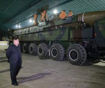 North Korean leader Kim Jong Un inspects the intercontinental ballistic missile Hwasong-14 in this undated photo released by North Korea's Korean Central News Agency (KCNA) in Pyongyang July 5, 2017. (Photo: Reuters/KCNA)