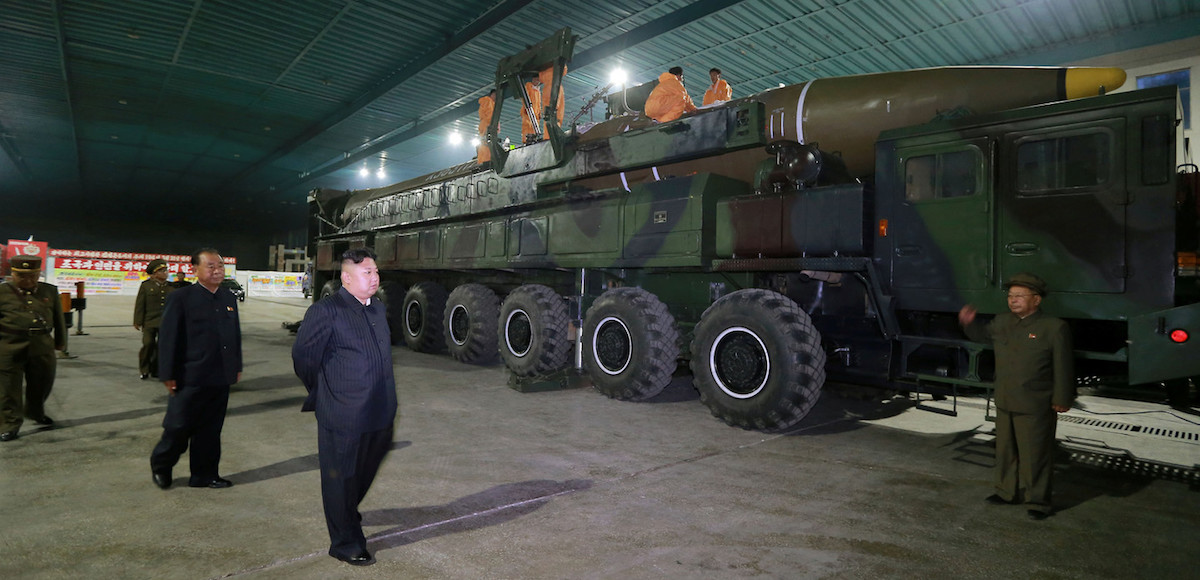 North Korean leader Kim Jong Un inspects the intercontinental ballistic missile Hwasong-14 in this undated photo released by North Korea's Korean Central News Agency (KCNA) in Pyongyang July 5, 2017. (Photo: Reuters/KCNA)