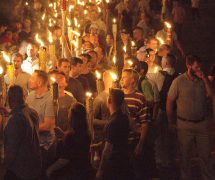 White nationalists carry torches on the grounds of the University of Virginia, on the eve of a planned Unite The Right rally in Charlottesville, Virginia. (Photo: Reuters)