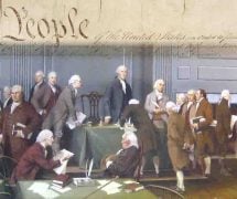 George Washington presides over the Constitutional Convention, which took place from May 25 to September 17, 1787, in Philadelphia, Pennsylvania.