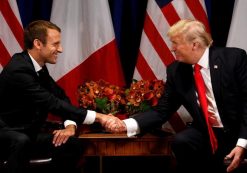 President Donald Trump meets French President Emmanuel Macron in New York. (Photo: Reuters)