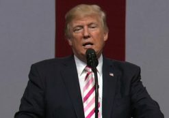 President Donald Trump speaks at a rally for Luther Strange in Huntsville, Alabama on Friday, September 22, 2017.