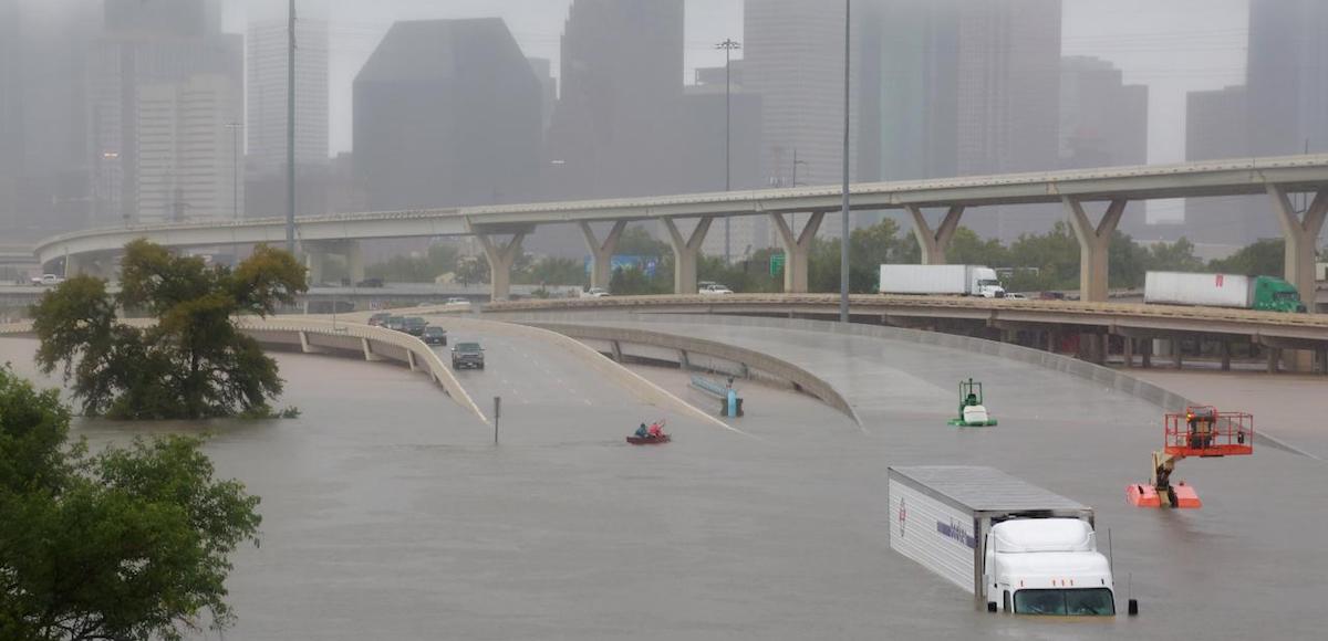 Interstate highway 45 is submerged from the effects of Hurricane Harvey seen during widespread flooding in Houston, Texas, U.S. August 27, 2017. (Photo: Reuters)