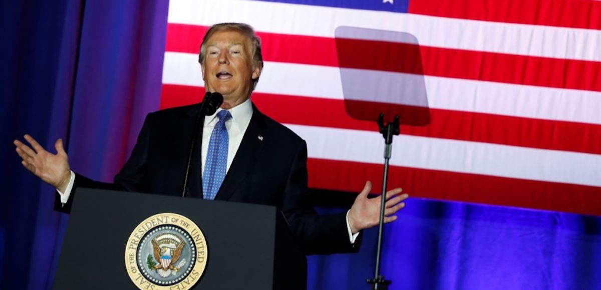 President Donald J. Trump delivers remarks on tax reform at the state fairgrounds in Indianapolis, Indiana, on Wednesday September 27, 2017. (Photo: Reuters)