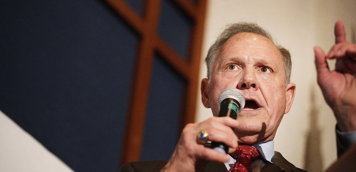 Former Alabama Chief Justice and U.S. Senate candidate Roy Moore speaks to supporters, Tuesday, Aug. 15, 2017, in Montgomery, Ala. Moore, who took losing stands for the public display of the Ten Commandments and against gay marriage, forced a Senate primary runoff with Sen. Luther Strange, an appointed incumbent backed by both President Donald Trump and heavy investment from establishment Republican forces. (Photo: AP)