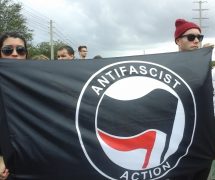 Antifa, left, protesting Richard Spencer speaking at the University of Florida (UF) during a Hull Road march in Gainesville, Florida on October 19, 2017. (Photo: People's Pundit Daily)