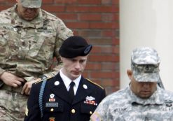 Army Sgt. Bowe Bergdahl, center, leaves the courthouse after an arraignment for his court-martial, in Fort Bragg, North Carolina, on December 22, 2015. (Photo: Reuters)