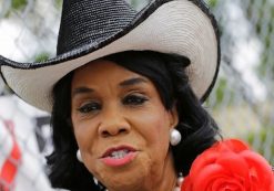 Rep. Frederica Wilson, D-Fla., talks to reporters, Wednesday, Oct. 18, 2017, in Miami Gardens, Fla. (Photo: AP)