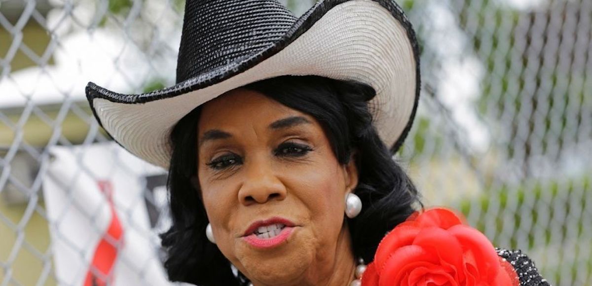 Rep. Frederica Wilson, D-Fla., talks to reporters, Wednesday, Oct. 18, 2017, in Miami Gardens, Fla. (Photo: AP)