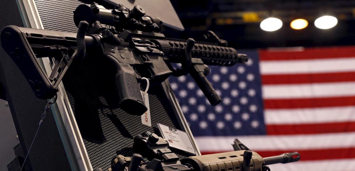 An exhibit booth for firearms manufacturer Smith & Wesson is seen on display at the International Association of Chiefs of Police conference in Chicago, Illinois, in this October 26, 2015 file photo. (Photo: Reuters)