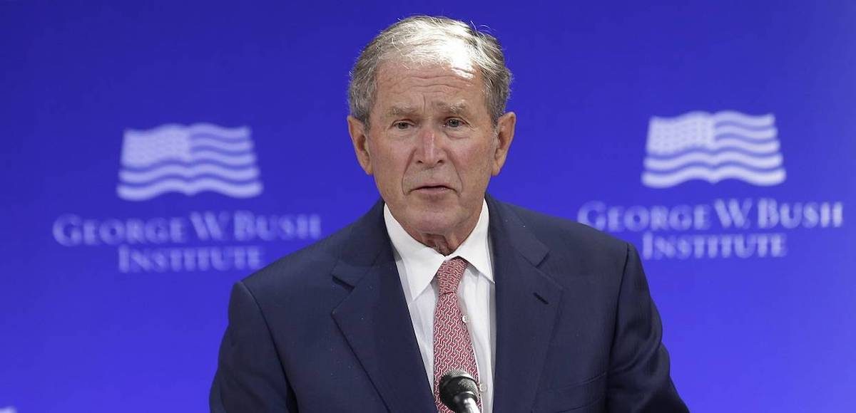 Former President George W. Bush speaks at a forum sponsored by the George W. Bush Institute in New York, Thursday, Oct. 19, 2017. (Photo: AP)