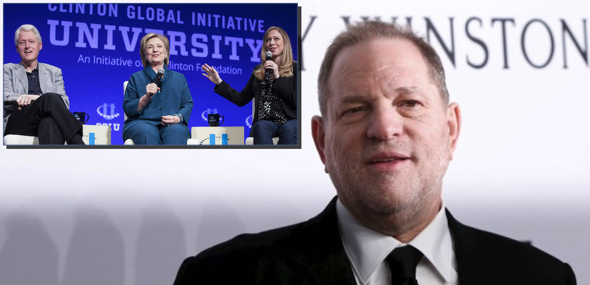 From L-R: Former U.S. President Bill Clinton, Former Secretary of State Hillary Clinton, and Vice Chair of the Clinton Foundation Chelsea Clinton, at the 2014 Meeting of Clinton Global Initiative University at Arizona State University in Tempe, Arizona March 22, 2014. Film producer Harvey Weinstein attends the 2016 amfAR New York Gala at Cipriani Wall Street in Manhattan, New York February 10, 2016. (Photos: Reuters)