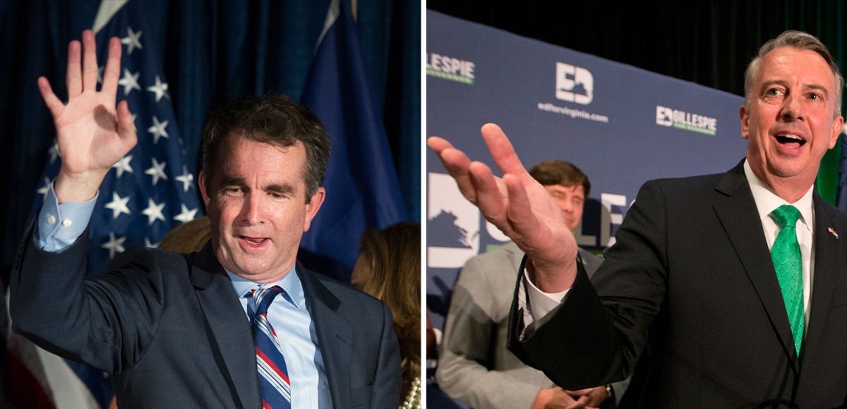 Democrat Ralph Northam (left) and Republican Ed Gillespie (right), candidates for the 2017 Virginia gubernatorial race. (Photos: AP)