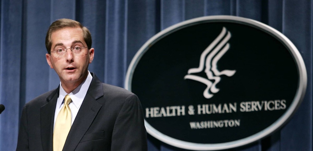 Deputy Health and Human Services Secretary Alex Azar meets reporters at the HHS Department in Washington, Thursday, June 8, 2006 to announce the approval of Gardasil, the first vaccine developed to protect women against cervical cancer. (Photo: AP)